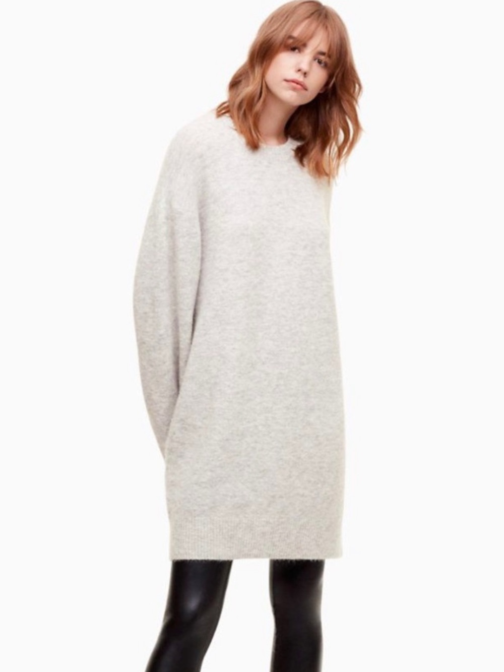 Aritzia Wilfred Cipriana alpaca & wool blend sweater dress. 🤍